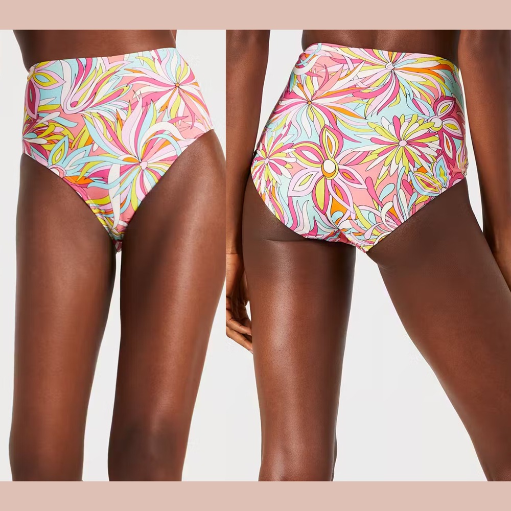 NWD  $85 Kate Spade [ Small ] Anemone Floral‎ High-waist Bikini Bottom #U1498
